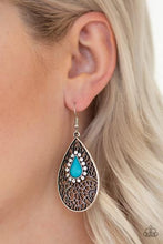 Load image into Gallery viewer, Modern Monte Carlo Blue Earrings Paparazzi Accessories