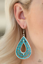 Load image into Gallery viewer, Drop Anchor Blue Earring Paparazzi Accessories