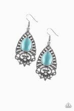 Load image into Gallery viewer, Majestically Malibu Blue Moonstone Earring Paparazzi Accessories