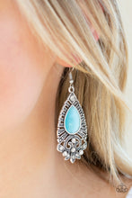 Load image into Gallery viewer, Majestically Malibu Blue Moonstone Earring Paparazzi Accessories