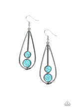 Load image into Gallery viewer, Natural Nova Blue Stone Earring Paparazzi Accessories