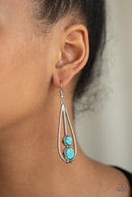 Load image into Gallery viewer, Natural Nova Blue Stone Earring Paparazzi Accessories