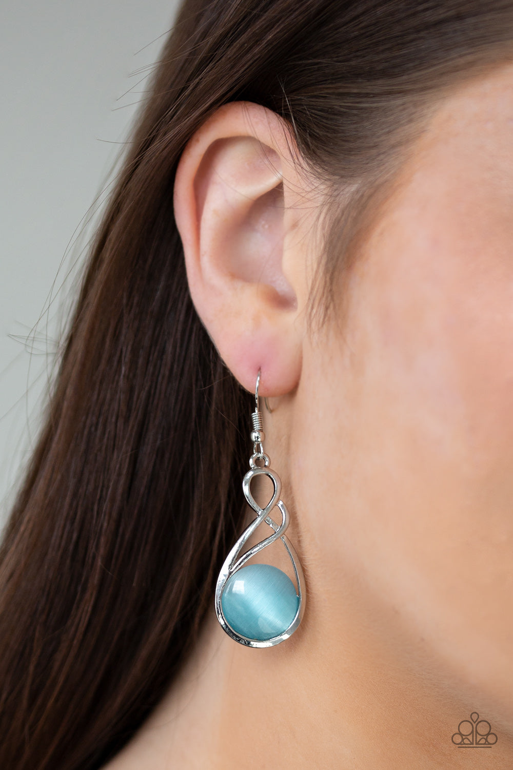 Swept Away Blue Moonstone Earring Paparazzi Accessories