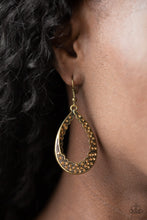 Load image into Gallery viewer, Royal Treatment Brass Earring Paparazzi Accessories