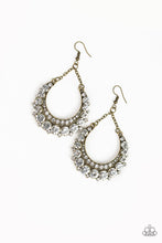 Load image into Gallery viewer, Once In A SHOWTIME Brass Rhinestone Earring Paparazzi Accessories