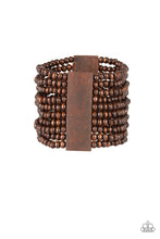 Load image into Gallery viewer, Jamaican Me Jam Brown Wooden Bracelet Paparazzi Accessories