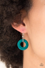 Load image into Gallery viewer, Bahama Drama Blue Wooden Necklace Paparazzi Accessories