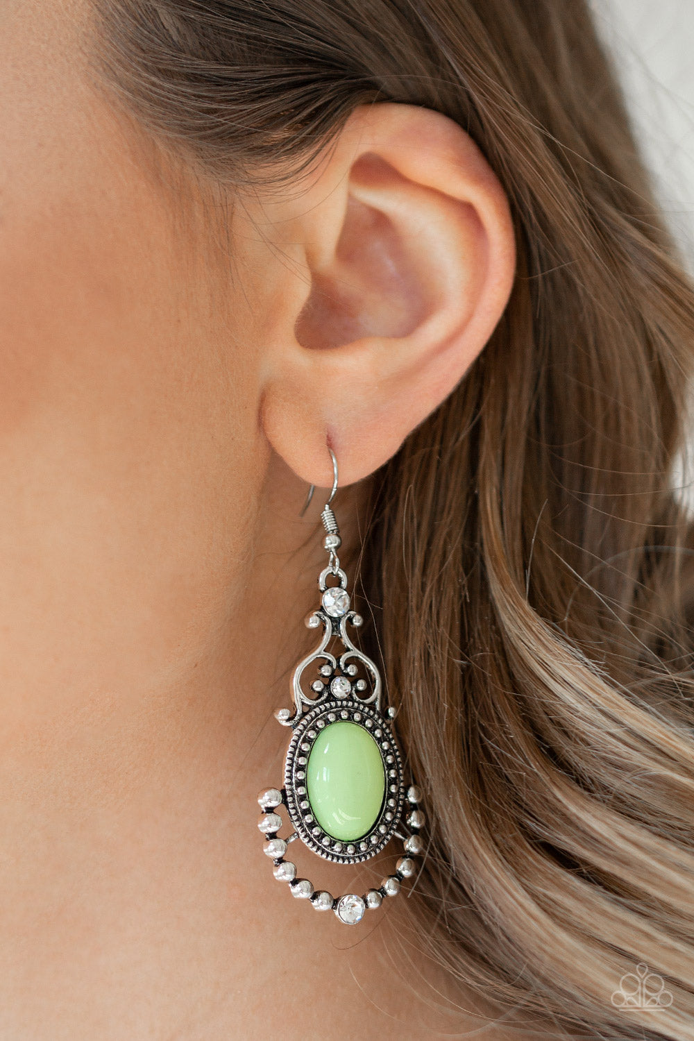 Cameo and Juliet Green Earring Paparazzi Accessories