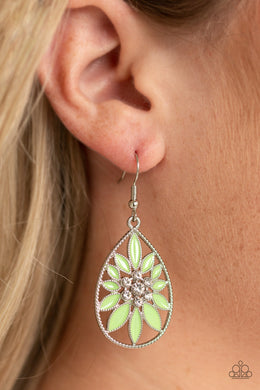 Floral Morals Green Earring Paparazzi Accessories