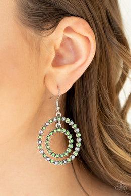 Vibrant Venture Green Earrings Paparazzi Accessories