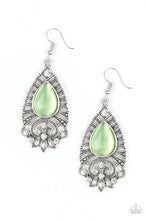 Load image into Gallery viewer, Majestically Malibu Green Earrings Paparazzi Accessories