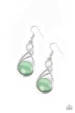 Load image into Gallery viewer, Swept Away Green Moonstone Earring Paparazzi Accessories