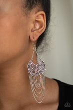 Load image into Gallery viewer, So Social Butterfly Pink Earring Paparazzi Accessories