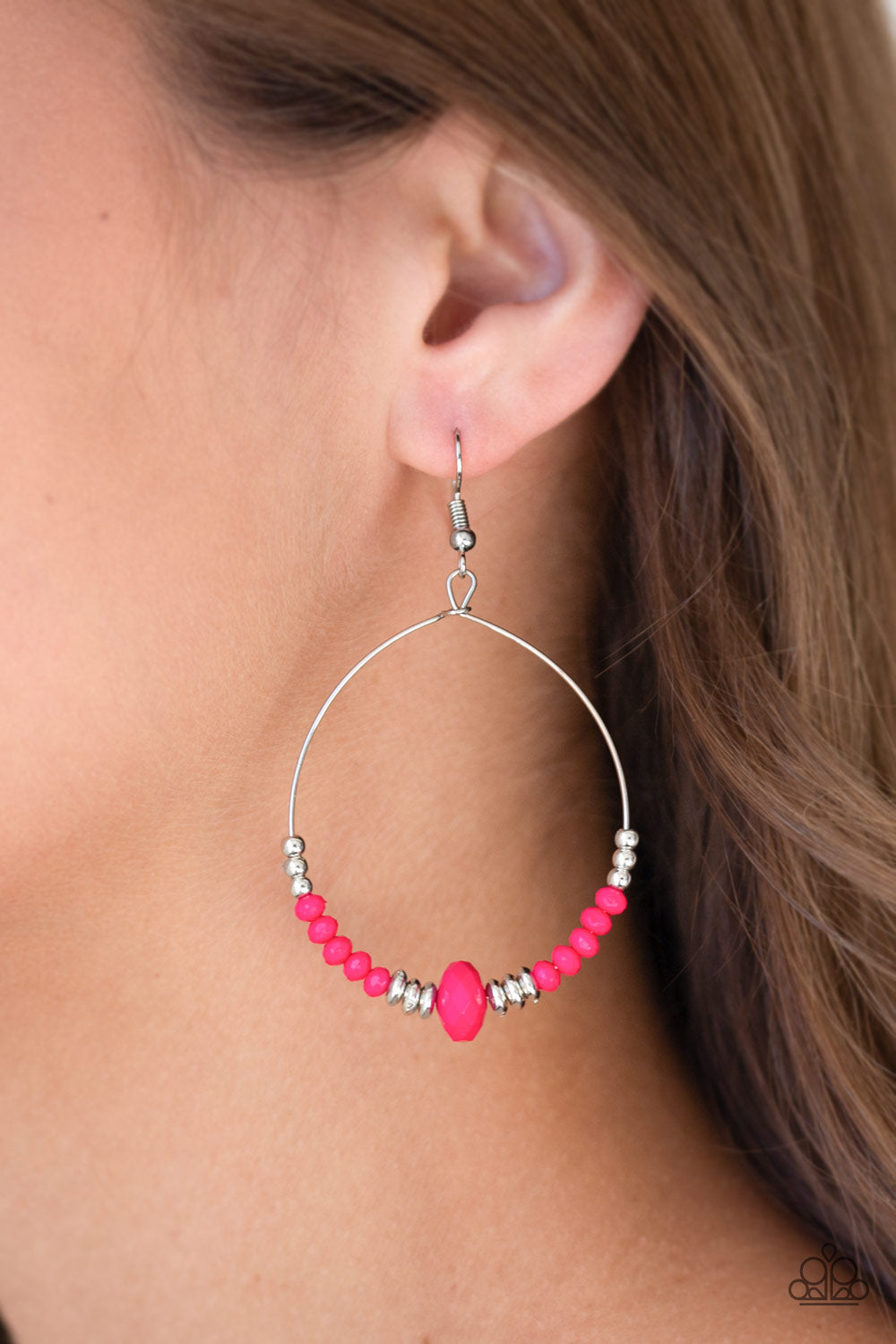 Retro Rural Pink Earring Paparazzi Accessories