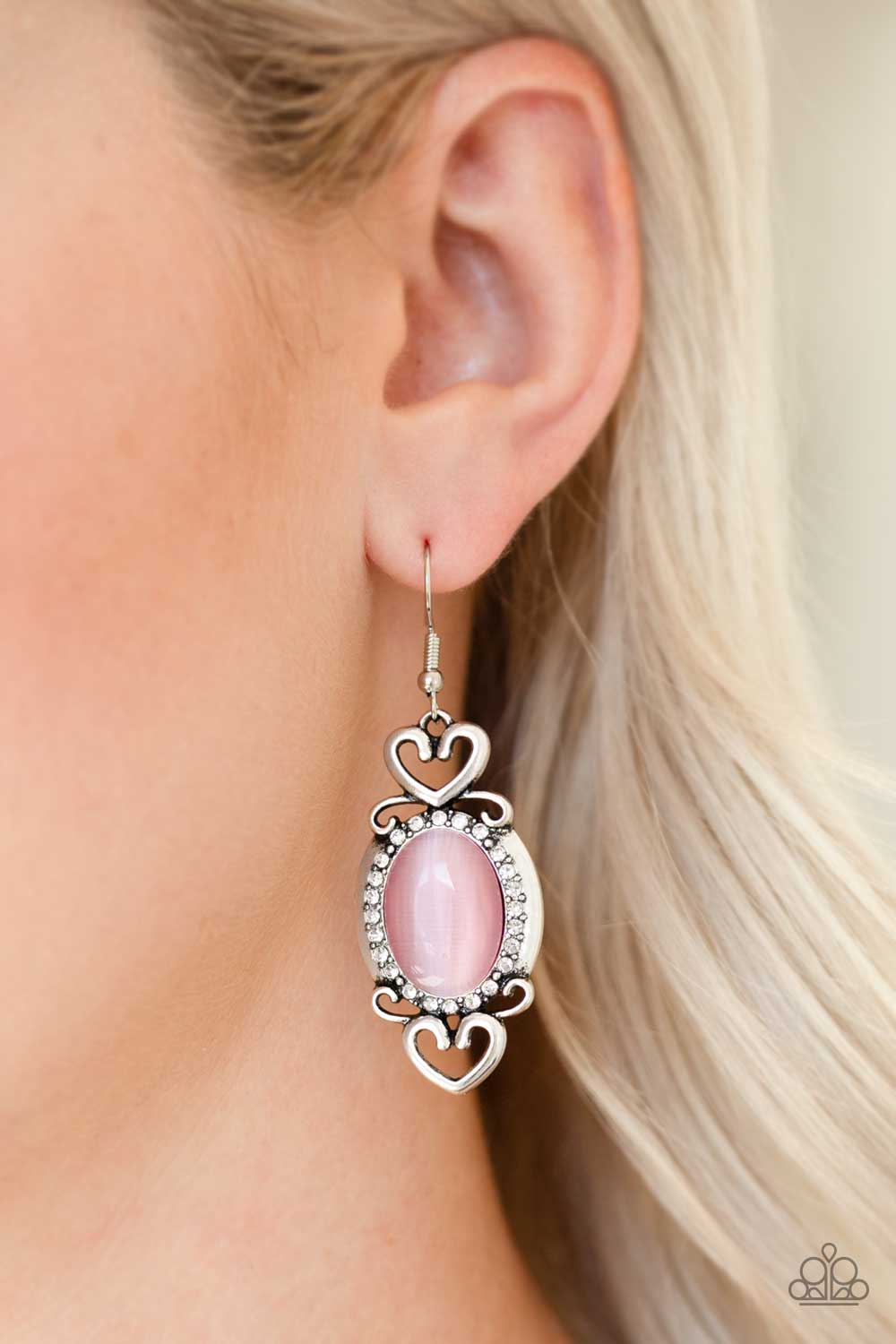 Port Royal Princess Pink Moonstone Earring Paparazzi Accessories