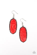 Load image into Gallery viewer, Stone Quest Red Earrings Paparazzi Accessories