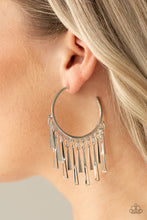 Load image into Gallery viewer, Bring The Noise Silver Earring Paparazzi Accessories