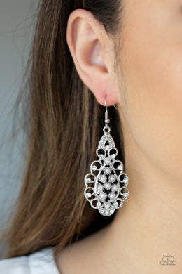 Sprinkle On The Sparkle White Earring Paparazzi Accessories
