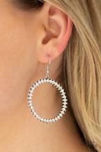 Load image into Gallery viewer, Spark Their Attention White Earring Paparazzi Accessories