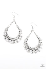 Load image into Gallery viewer, Once In a Showtime White Earrings Paparazzi Accessories