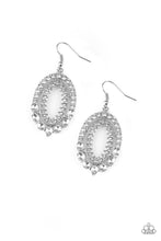 Load image into Gallery viewer, Trophy Shimmer White Earrings Paparazzi Accessories