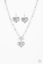 Load image into Gallery viewer, Heart Touching Harmony Silver Toggle Necklace Paparazzi Accessories