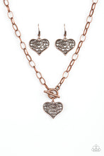 Load image into Gallery viewer, Heart Touching Harmony Copper Necklace Paparazzi Accessories