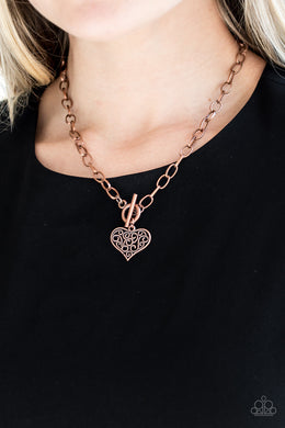 Heart Touching Harmony Copper Necklace Paparazzi Accessories
