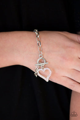 March To A Different HEARTBEAT Pink Toggle Bracelet Paparazzi Accessories