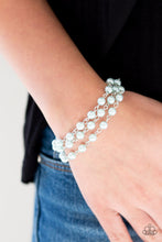 Load image into Gallery viewer, Stage Name Blue Pearl Bracelet Paparazzi Accessories