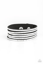 Load image into Gallery viewer, Disco Dazzle Black Leather Wrap Bracelet Paparazzi Accessories
