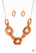 Load image into Gallery viewer, Courageously Chromatic Brown Acrylic Necklace Paparazzi Accessories