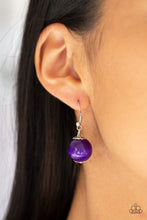 Load image into Gallery viewer, Tahiti Tropic Purple Wooden Necklace Paparazzi Accessories
