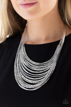 Load image into Gallery viewer, Catwalk Queen Silver Seed Bead Necklace Paparazzi Accessories