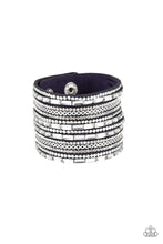 Load image into Gallery viewer, A Wait-and-SEQUIN Attitude - Blue Wrap Bracelet Paparazzi Accessories