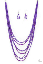 Load image into Gallery viewer, Totally Tonga Purple Seed Bead Necklace Paparazzi Accessories