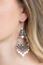 Load image into Gallery viewer, Colorfully Cabaret White Earring Paparazzi Accessories