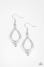 Load image into Gallery viewer, Finest First Lady White Rhinestone Earrings Paparazzi Accessories
