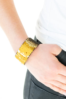 Mer-Mazingly Mermaid Gold Wrap Bracelet Paparazzi Accessories