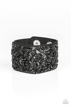 Load image into Gallery viewer, Crush Rush Black Leather Wrap Bracelet Paparazzi Accessories