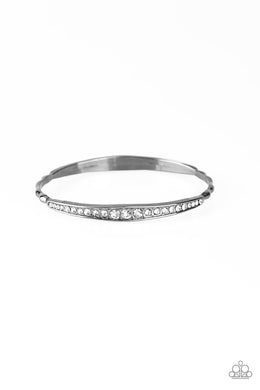 Just Sparkle and Wave Black Bangle Bracelet Paparazzi Accessories