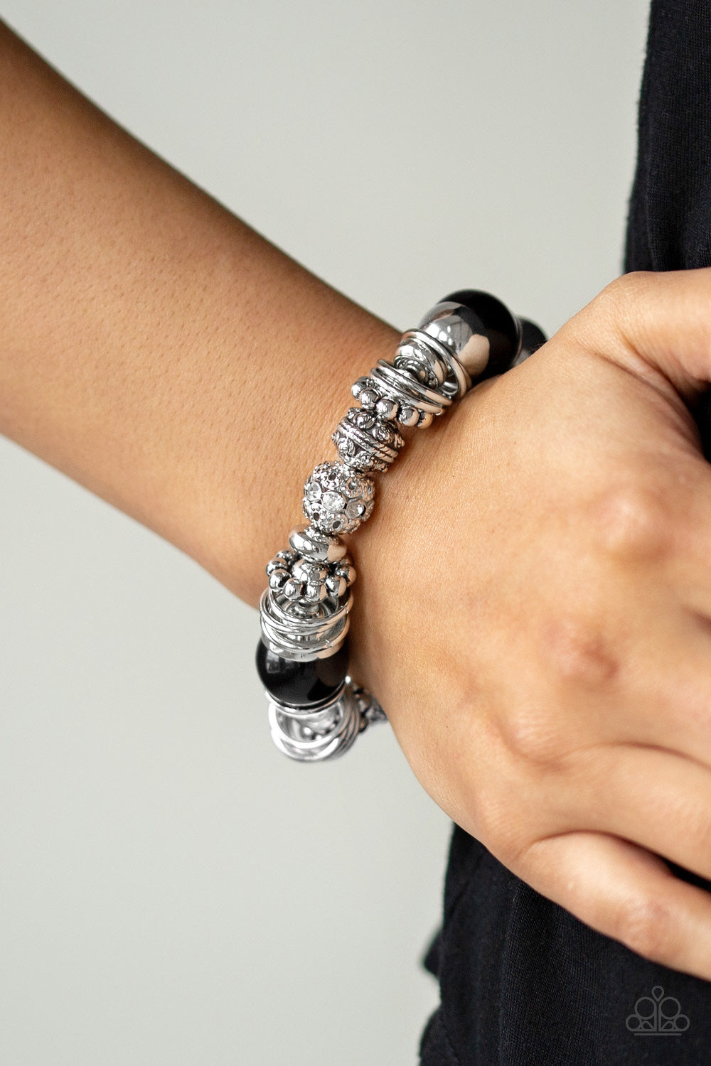 Uptown Tease Black Bracelet Paparazzi Accessories