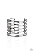 Load image into Gallery viewer, Keep Them On Edge Black Gunmetal Cuff Bracelet Paparazzi Accessories