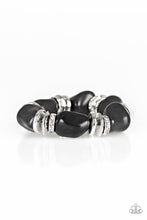 Load image into Gallery viewer, Stone Age Stunner Black Stone Stretchy Bracelet Paparazzi Accessories