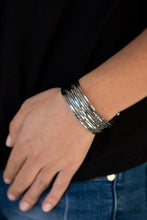 Load image into Gallery viewer, Sleek Shimmer Black Gunmetal Bracelet Paparazzi Accessories