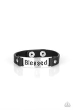 Load image into Gallery viewer, Count Your Blessings Black Leather Urban Bracelet Paparazzi Accessories