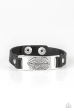 Load image into Gallery viewer, Take A Leaf Black Leather Urban Bracelet Paparazzi Accessories