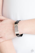 Load image into Gallery viewer, Take A Leaf Black Leather Urban Bracelet Paparazzi Accessories