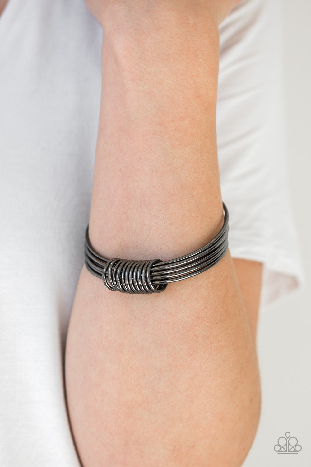 Full Revolution Black Gunmetal Bracelet Paparazzi Accessories