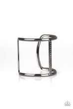 Load image into Gallery viewer, Diamond Deity Black Gunmetal Cuff Bracelet Paparazzi Accessories